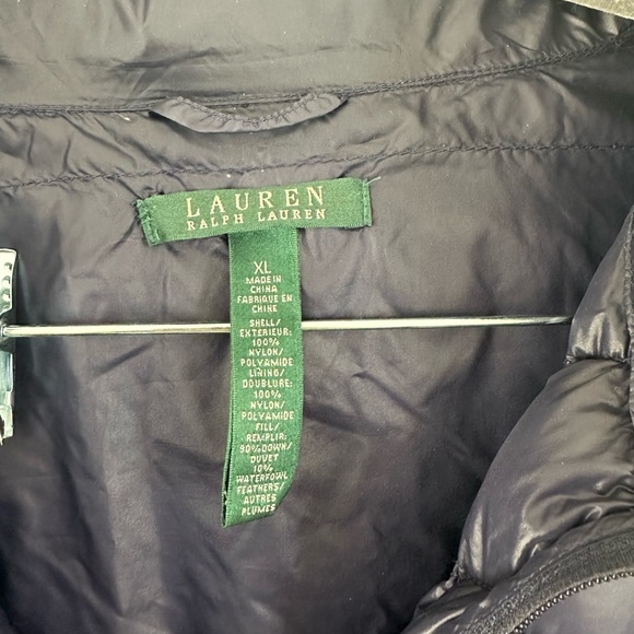 Ralph Lauren navy quilted puffer coat - Picture 2 of 4